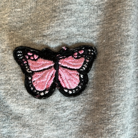 EUC, SHEIN, girls sweatpants, lightweight, butterfly patch, side pockets - Picture 2 of 5